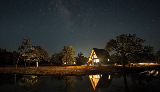 A quiet A-frame escape in the Texas countryside, made for slowing down. in Ledbetter