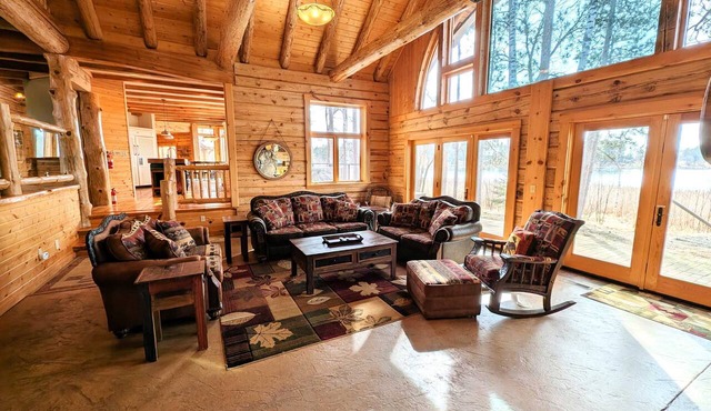 Fish Hook River Log Home w/Theater & Dock! in Park Rapids
