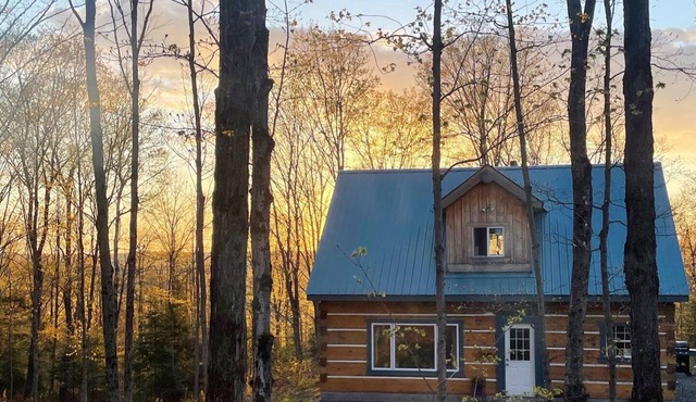 Log cabin on the hill in Haliburton