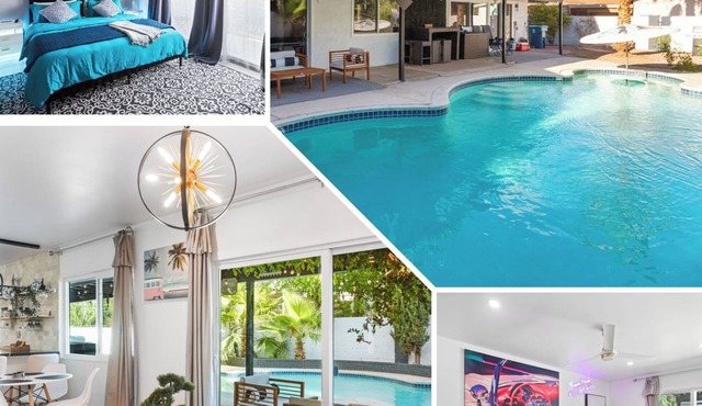 SinCity BEST L0CAT3D w POOL Home. 3min STRIP in Las Vegas