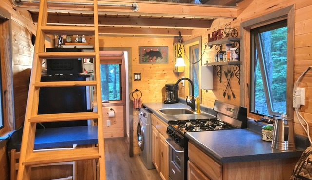 Tiny bungalow secluded in the woods with lake view. Pets accepted! in Nevis