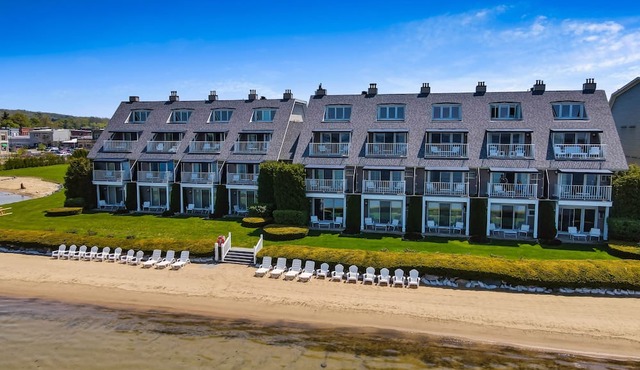 213 Water Street | Lake Charlevoix Views | Private Balcony & Beach Access in Boyne City